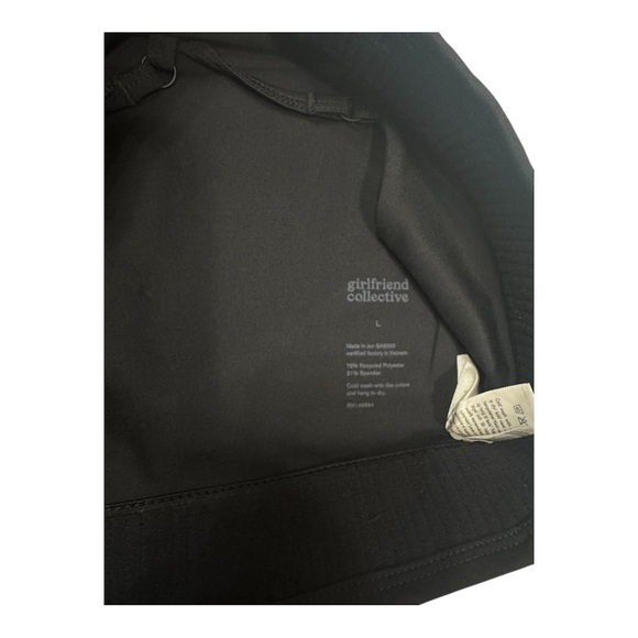 Girlfriend Collective Black High Neck Sports Bra Size L - Picture 3 of 9